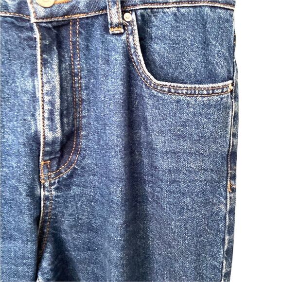 Topshop Dark Blue Embroidered Mom Jeans in Size W28 L32 - Picture 10 of 16